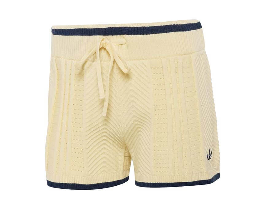 Adidas Cable Knit Shorts "Warm Vanilla"