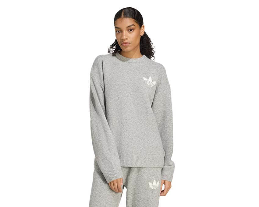 Adidas Knitted Sweater "Medium Grey Heather" - Image 2