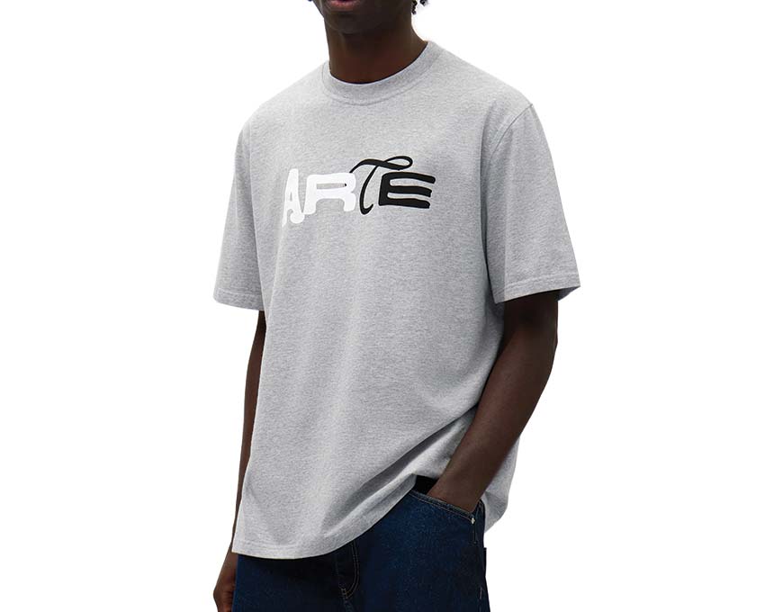 Arte Duo Print Logo T-Shirt "Grey" - Image 2