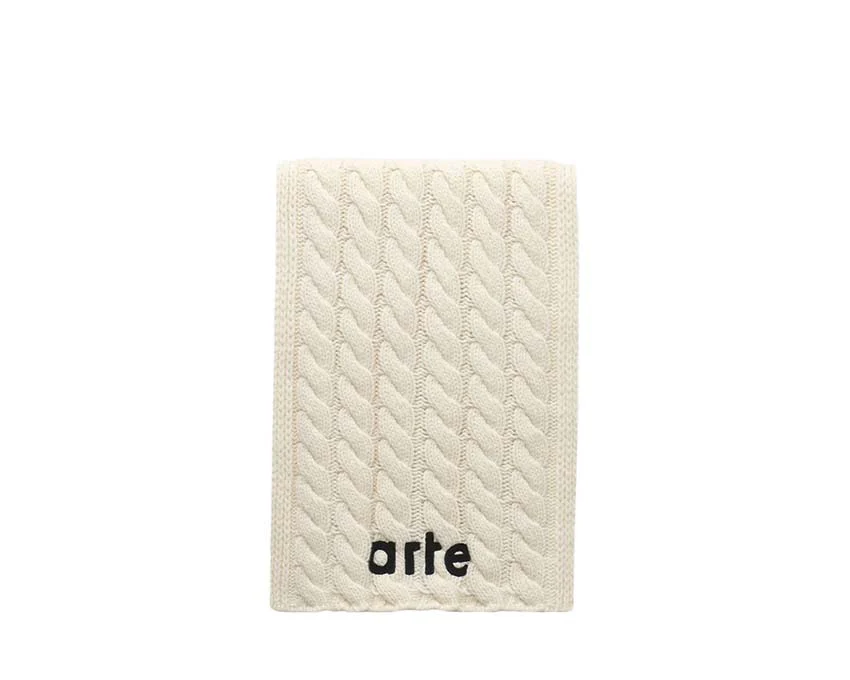 Arte Textured Logo Scarf "Cream"