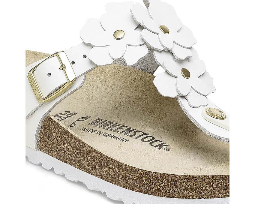 Birkenstock Gizeh Flower Leather "White" - Image 2