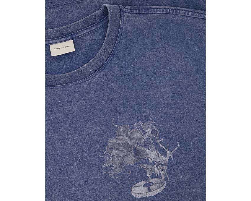 Filling Pieces T-shirt Grammophone "Vintage Blue" - Image 2